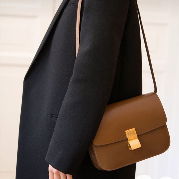 SOLD Celine Medium Classic Box Flap Brown/Camel Calfskin bag - Picture 2 of 12